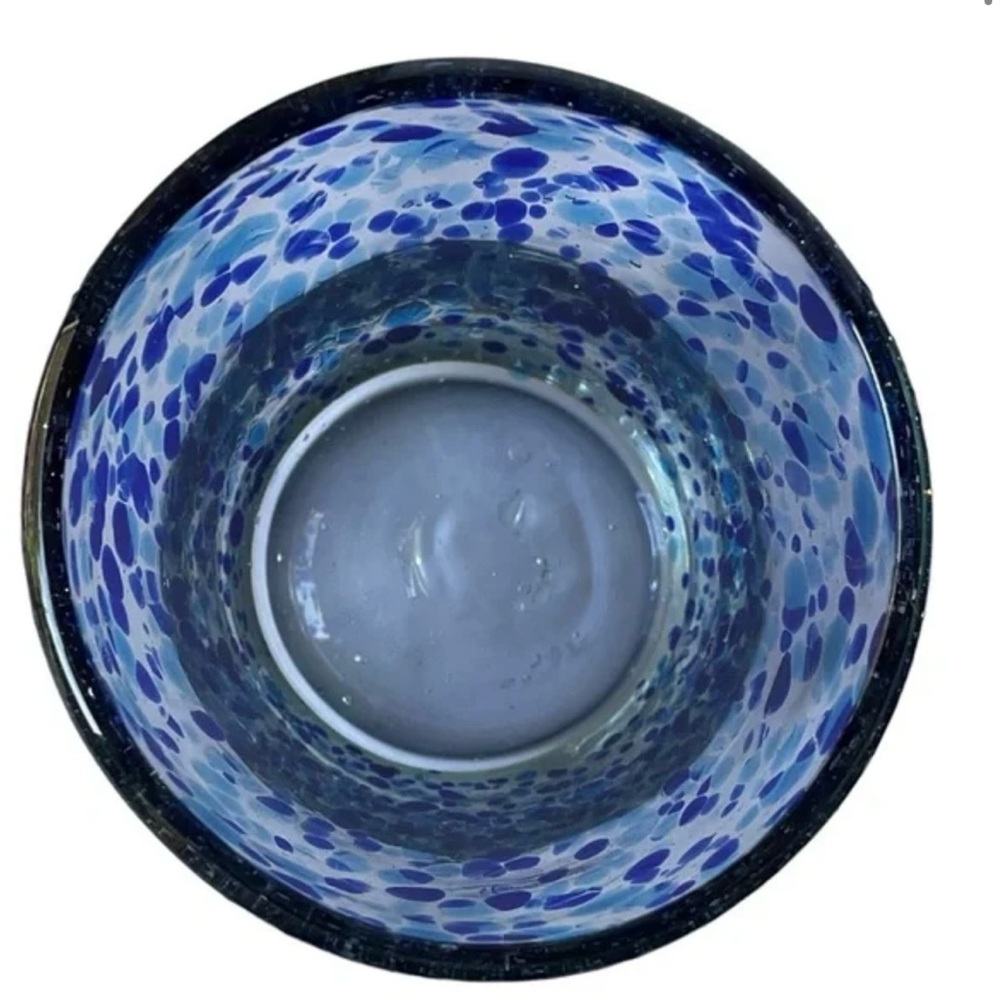 Blue Speckled Glass Art Piece - Picture 8 of 13